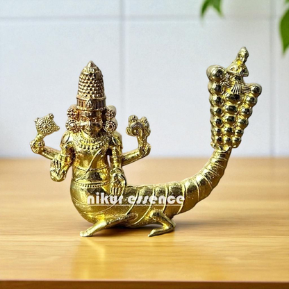 Panchaloha Shimshumara Swamy Seated Bronze idol - 3.8 Inches Nikuressence