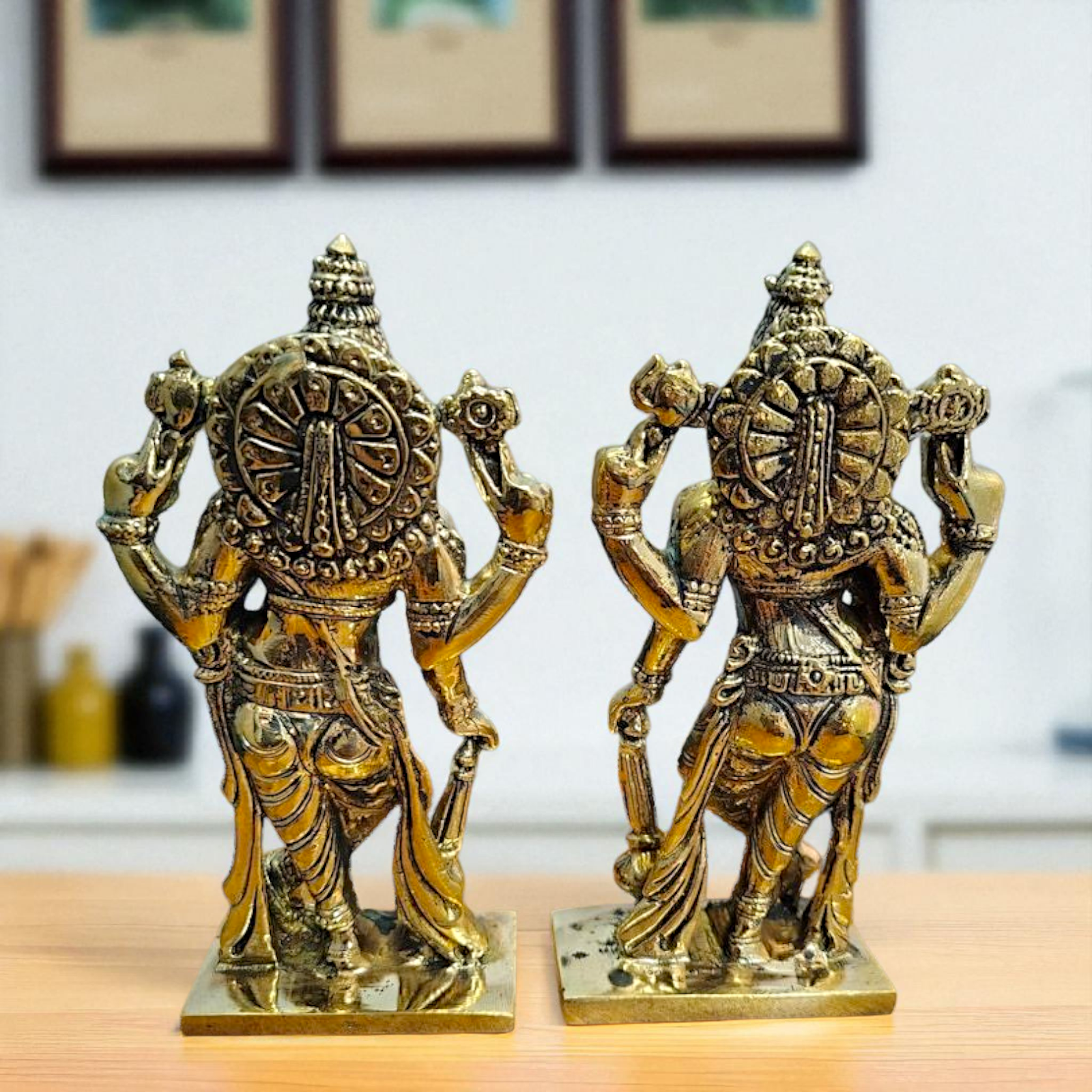 vishnu Dwarapalakas standing Panchaloha Bronze idol - 6.8 Inches Nikuressence
