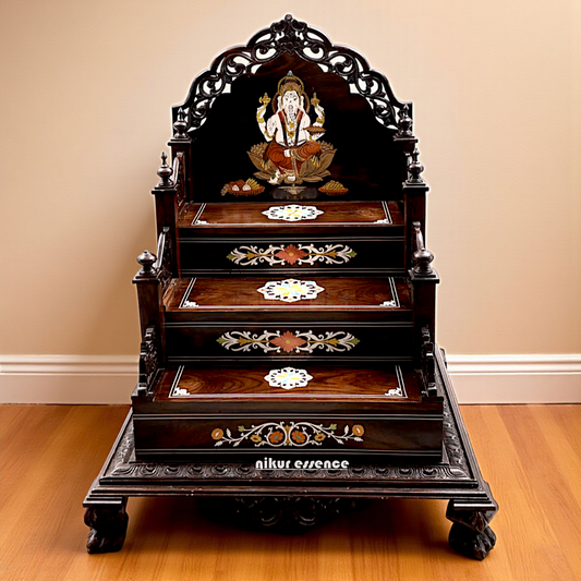 Spiritual Pooja wooden Temple mandir - 39 Inches Nikuressence