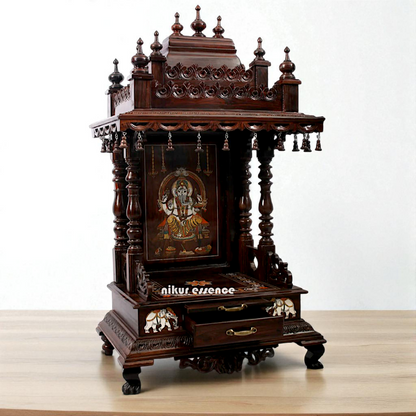 Ganesha Wooden Temple mandir Nikuressence - 44 Inches Nikuressence