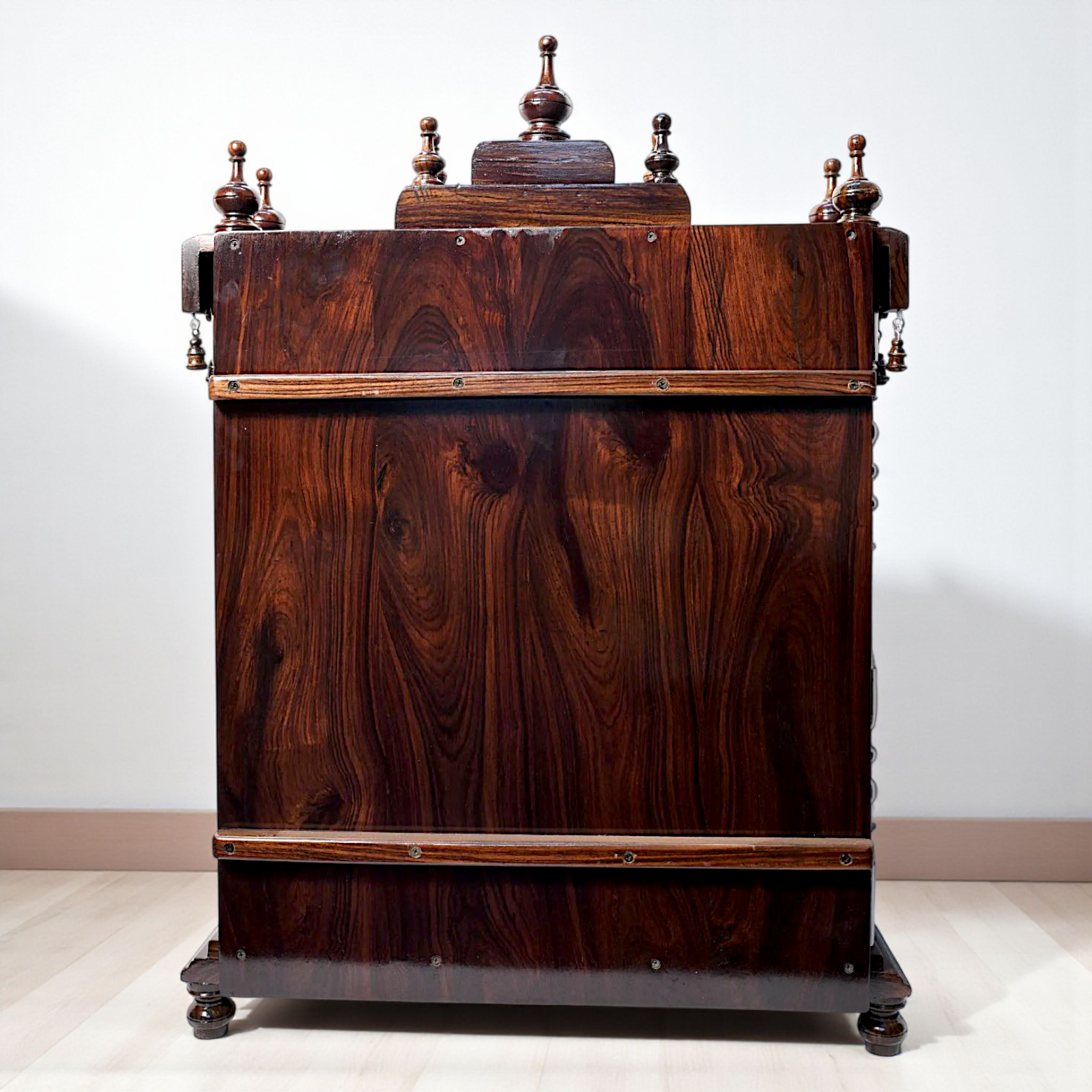 Nikur Essence Premium Rosewood Puja Temple – Handcrafted Wooden Altar for Home with Traditional Detailing Nikuressence