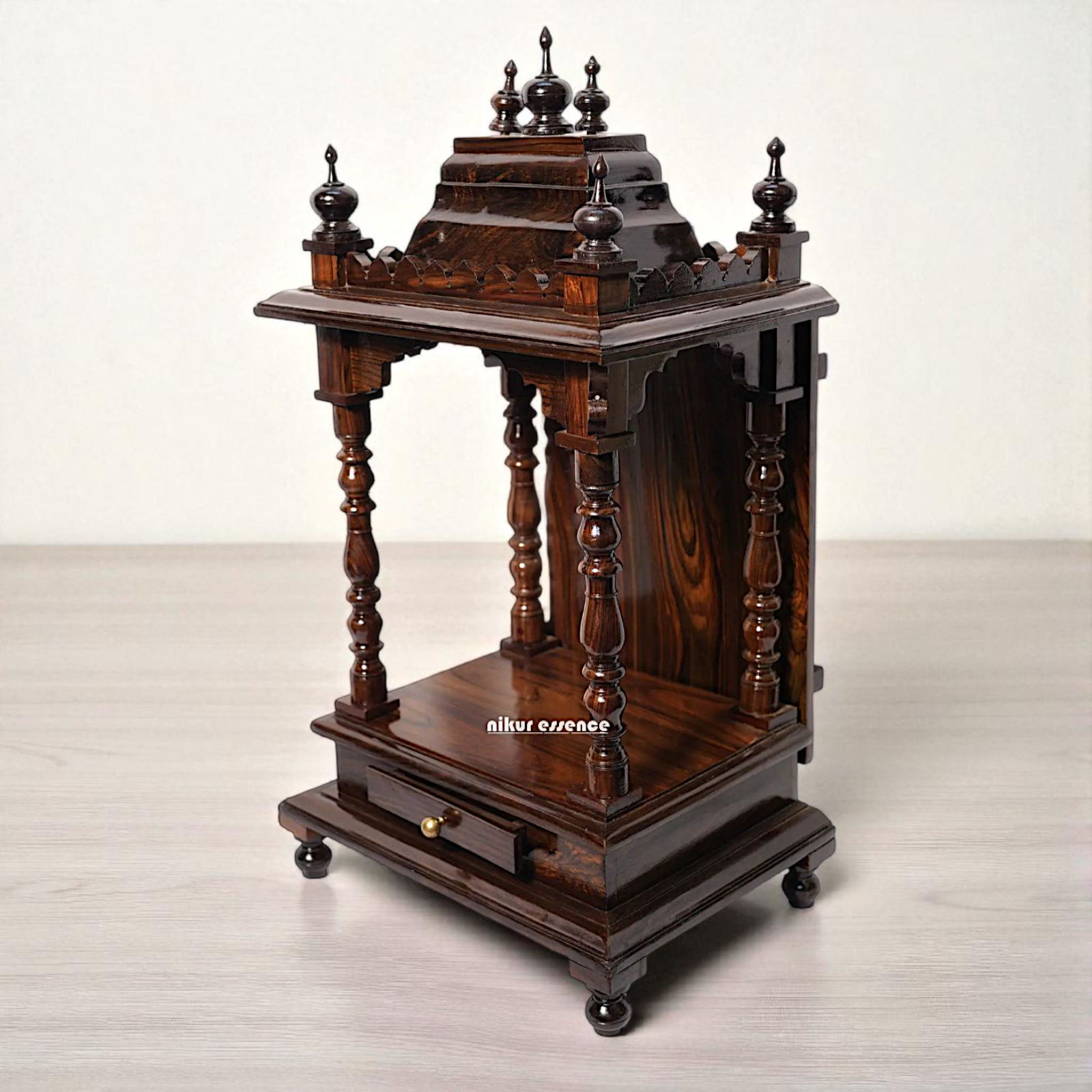 Traditional Handmade Wooden Temple – by Nikur Essence Nikuressence