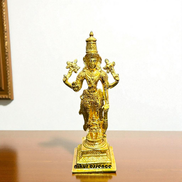 Cheluvanarayana Swamy Panchaloha Statue – Sacred Melukote Form of Vishnu | Nikur Essence