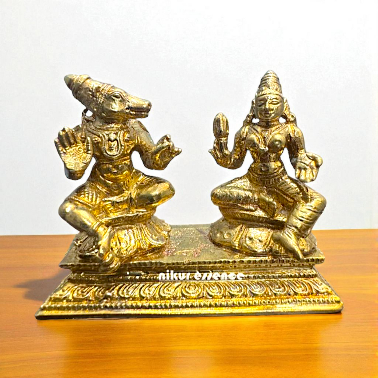Lord Varaha with Lakshmi Panchaloha Statue – Divine Boar Incarnation of Vishnu | Nikur Essence Nikuressence