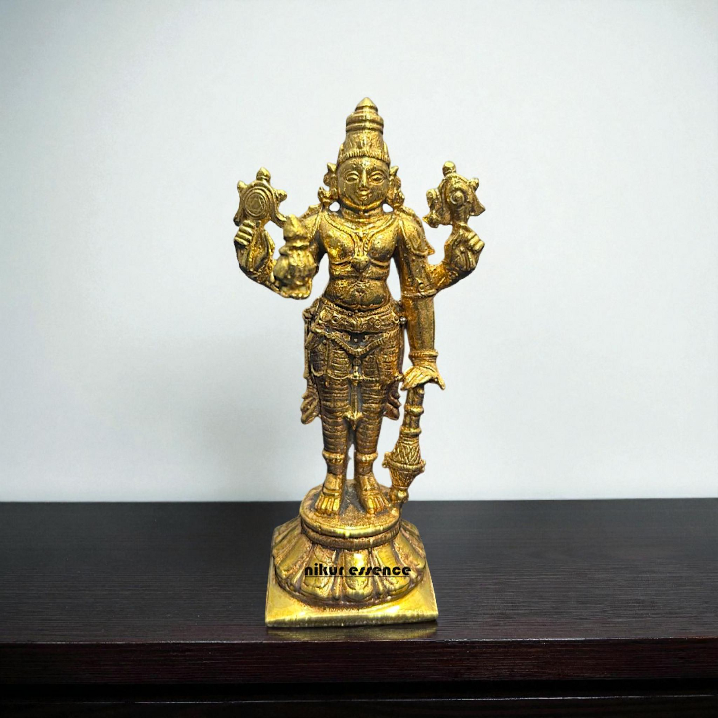 Divine Vishnu Bhagwan Idol in Authentic Panchaloha | Handcrafted Masterpiece by Nikur Essence Nikuressence