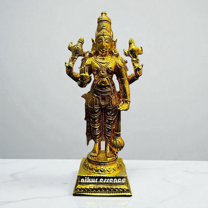 Lord Vishnu Standing in Blessing Posture – Panchaloha Idol – Nikur Essence Nikuressence