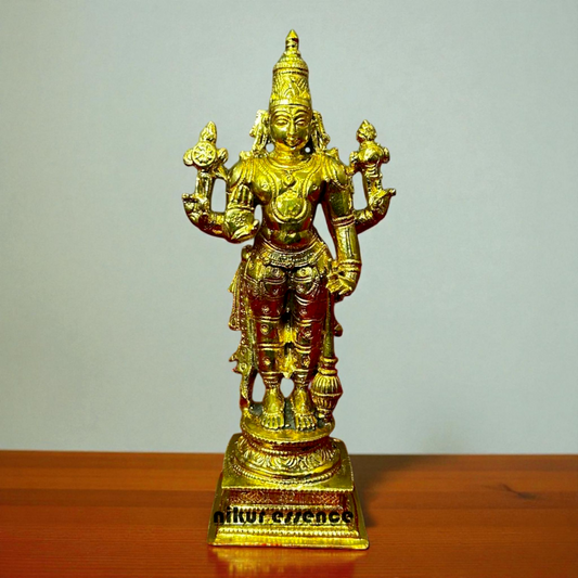 Standing Vishnu Narayan Swamy Idol in Panchaloha – South Indian Handcrafted Panchaloha Statue Nikuressence