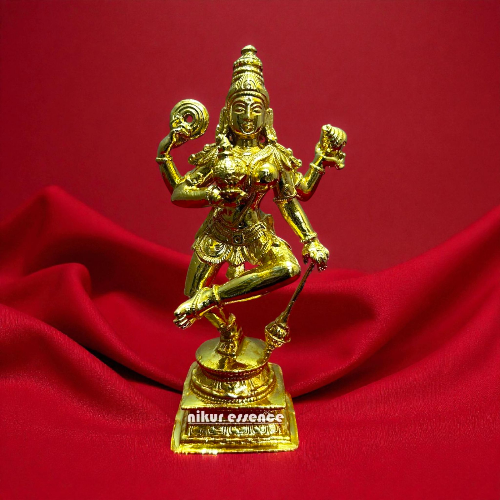 Mohini Devi Panchaloha Idol – Divine Enchantress Form of Vishnu | Handcrafted Temple-Style Sculpture in Panchaloha Alloy Nikuressence