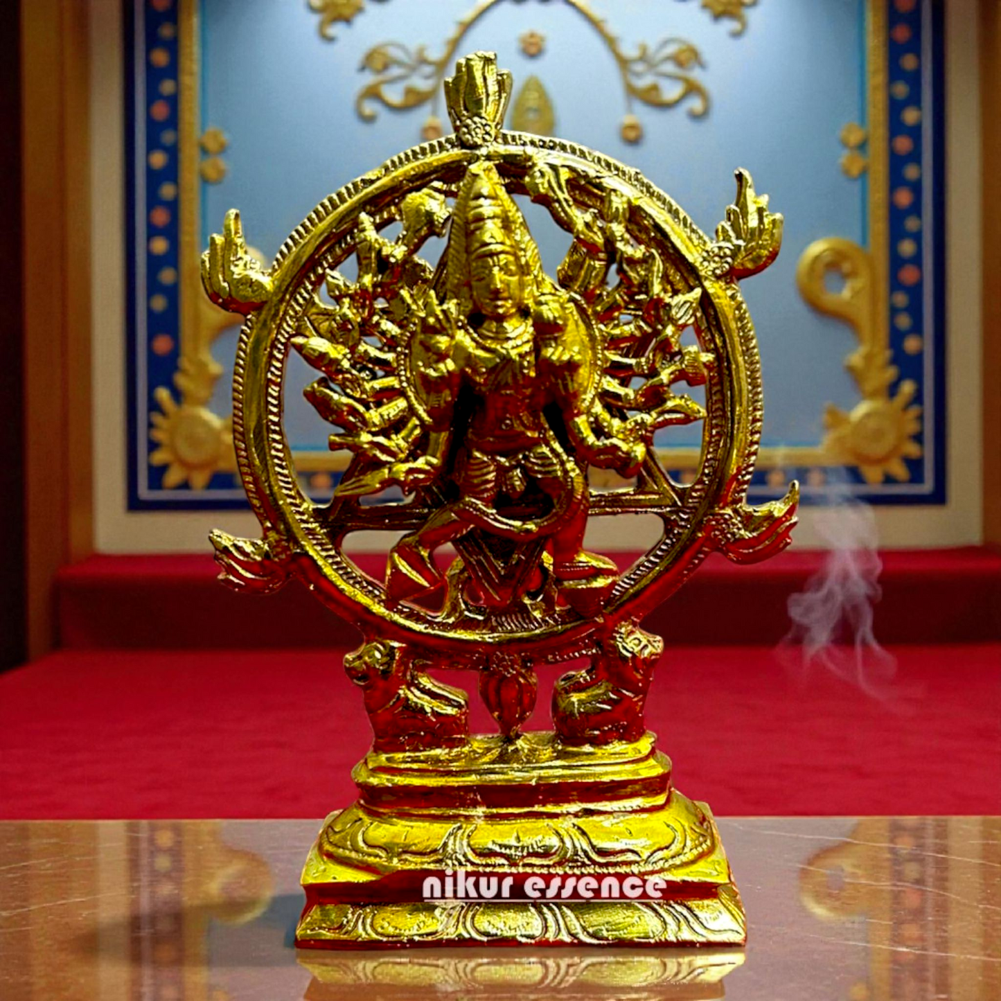 Sudarshan Vishnu Panchaloha Idol | Traditional Five-Metal Murti with Chakra Detail | Nikur Essence Heritage Collection Nikuressence