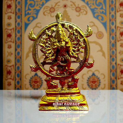 Sudarshan Vishnu Panchaloha Idol | Traditional Five-Metal Murti with Chakra Detail | Nikur Essence Heritage Collection Nikuressence