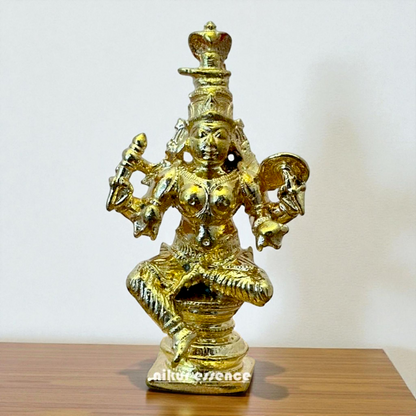 Kolhapuri Mahalakshmi Panchaloha Statue Traditional Goddess Idol – Handcrafted South Maharashtra Devi Murti by Nikur Essence Nikuressence