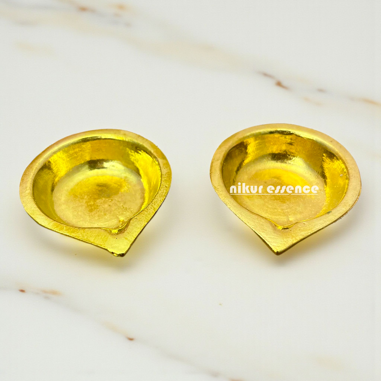 Traditional Pair of Panchaloha Deepa Oil Lamps – Handcrafted Antique Finish Diya Set for Puja & Decor – Sacred Ritual Lamps by Nikur Essence Nikuressence