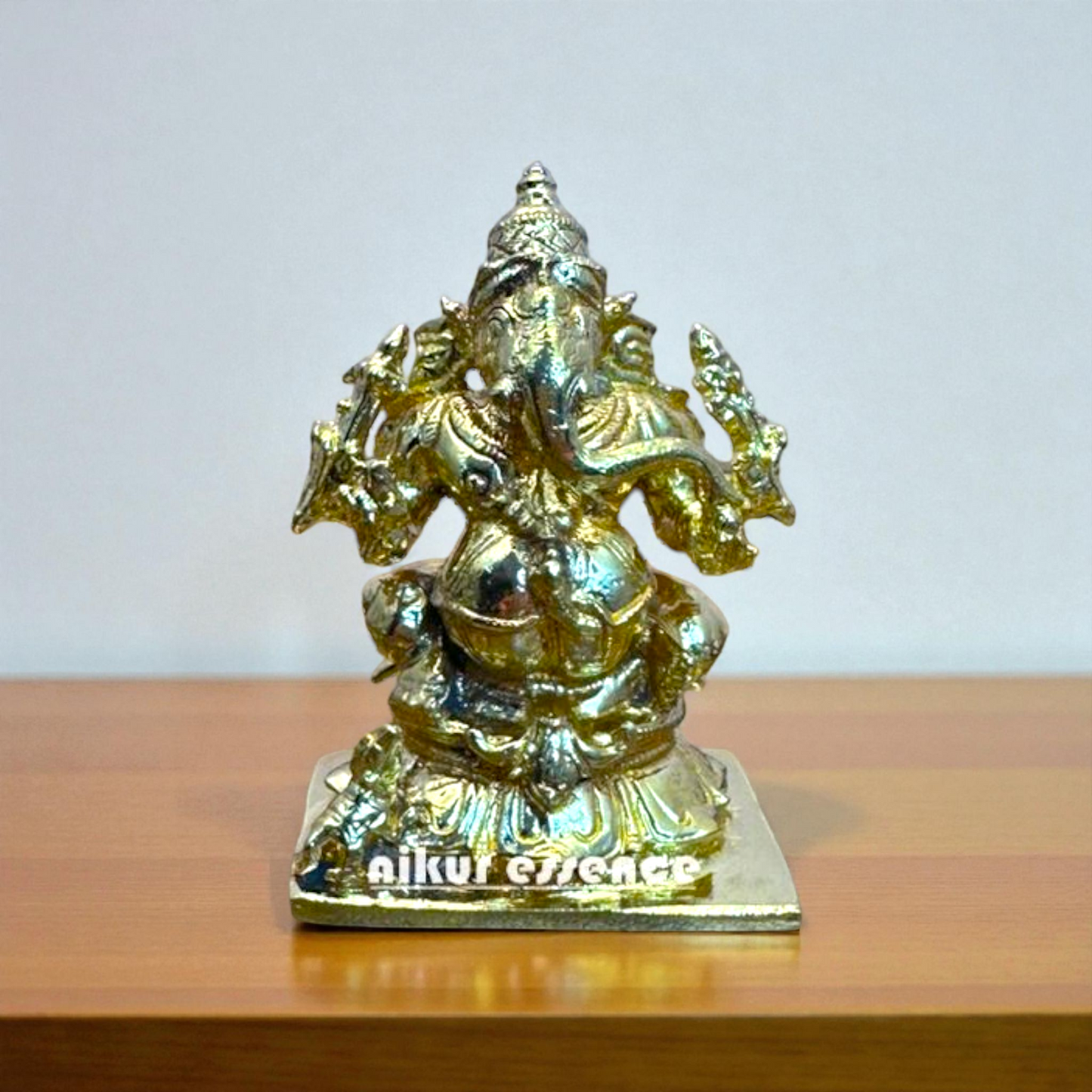 Panchaloha Ganesha Idol in Blessing Pose – Handcrafted Vinayaka Statue for Home Temple – Auspicious Hindu God Sculpture by Nikur Essence Nikuressence