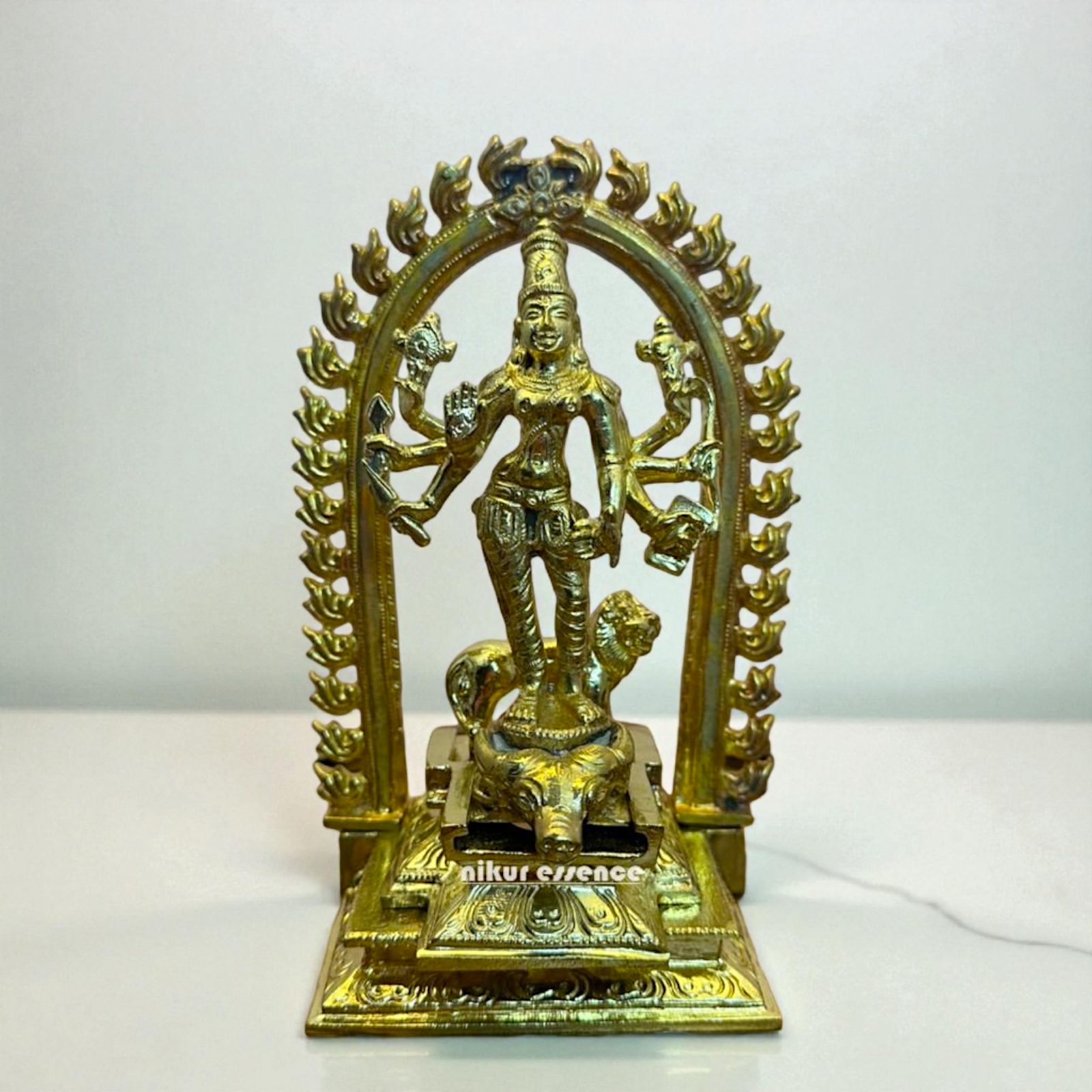 Divine Goddess Durga Devi Mata Idol in Authentic Panchaloha – Handcrafted by Nikur Essence Nikuressence