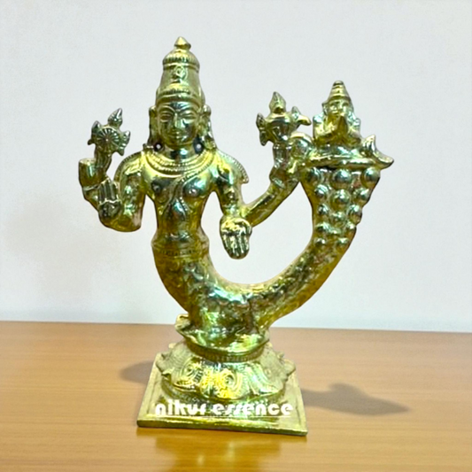 Sacred Shimshumara Swamy Vishnu Idol in Panchaloha Rare Vishnu Form Sculpture by Nikur Essence Nikuressence