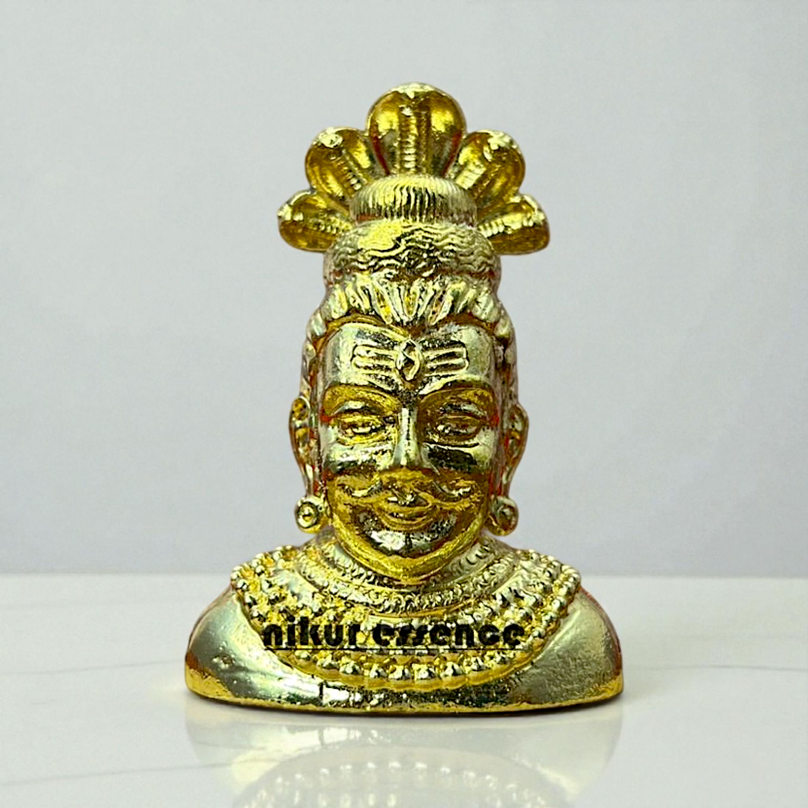 Nikur Essence Panchaloha Mangeshwar Shiva Idol – Handmade Sacred Lord Shiva Statue for Temple, Pooja Room, Spiritual Decor & Gifting Nikuressence