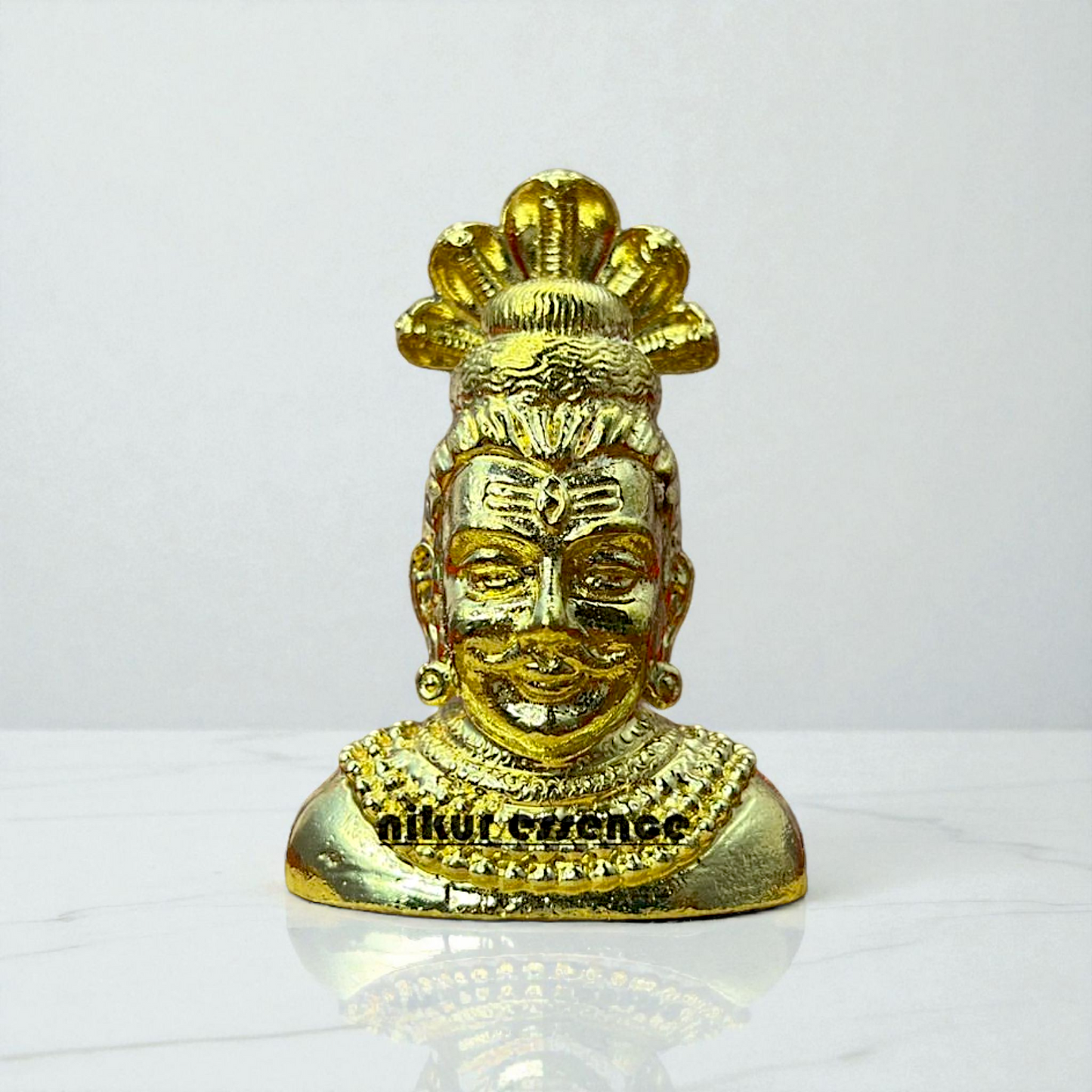 Nikur Essence Panchaloha Mangeshwar Shiva Idol – Handmade Sacred Lord Shiva Statue for Temple, Pooja Room, Spiritual Decor & Gifting Nikuressence