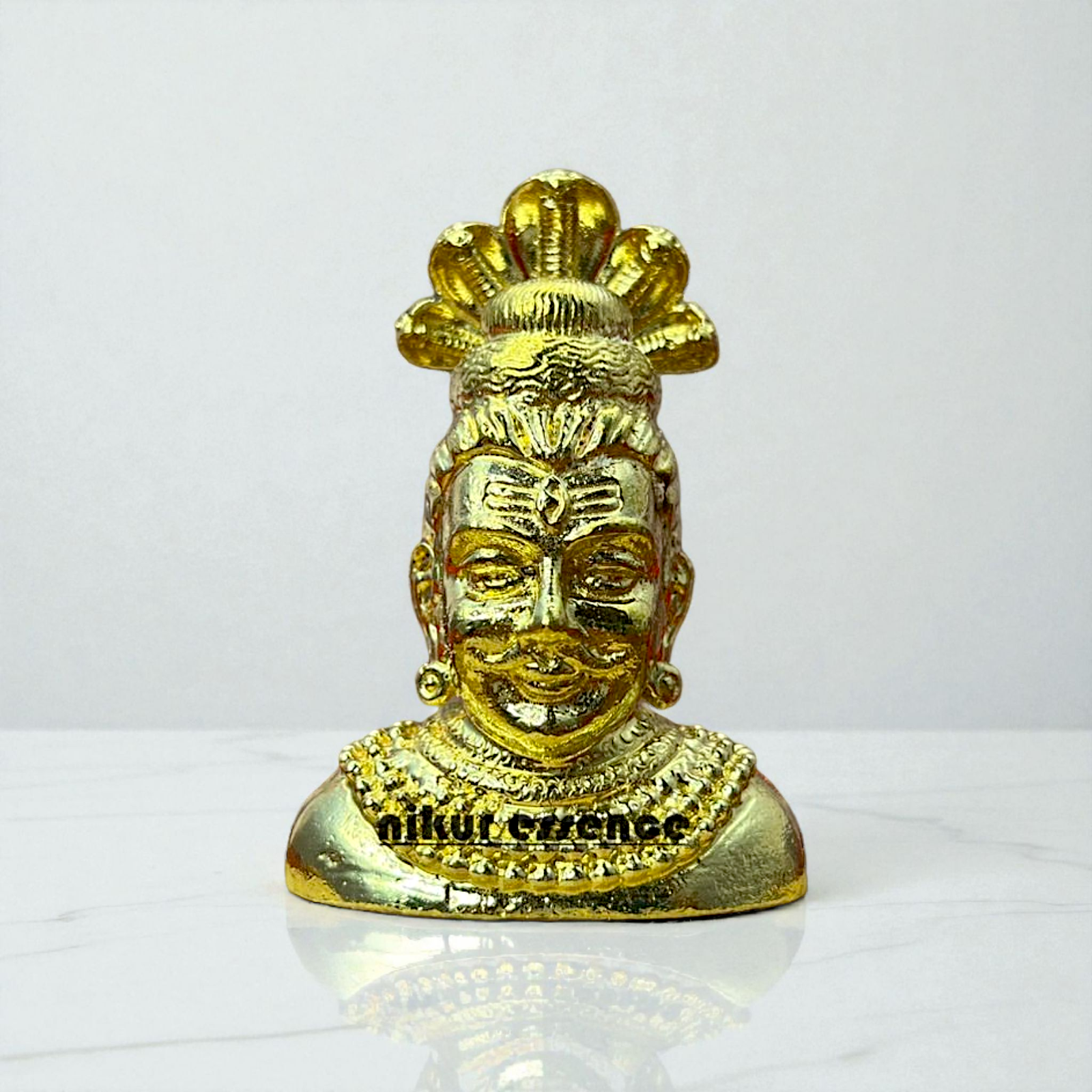 Nikur Essence Panchaloha Mangeshwar Shiva Idol – Handmade Sacred Lord Shiva Statue for Temple, Pooja Room, Spiritual Decor & Gifting Nikuressence