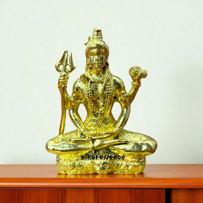 Nikur Essence Handmade Shiva Shankar Idol in Pure Panchaloha – Divine Hindu God Statue for Pooja Room, Temple Decor Nikuressence