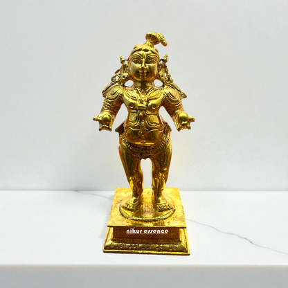 Nikur Essence Panchaloha Bal Krishna Idol – Handcrafted Baby Krishna Statue for Home Temple, Vastu Decor, Traditional Five-Metal Idol for Pooja Nikuressence