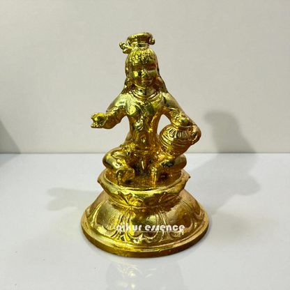 Divine Bal Krishna Makhan Chori Idol in Panchaloha Metal – Handcrafted Spiritual Sculpture by Nikur Essence for Home Temple Decor Nikuressence