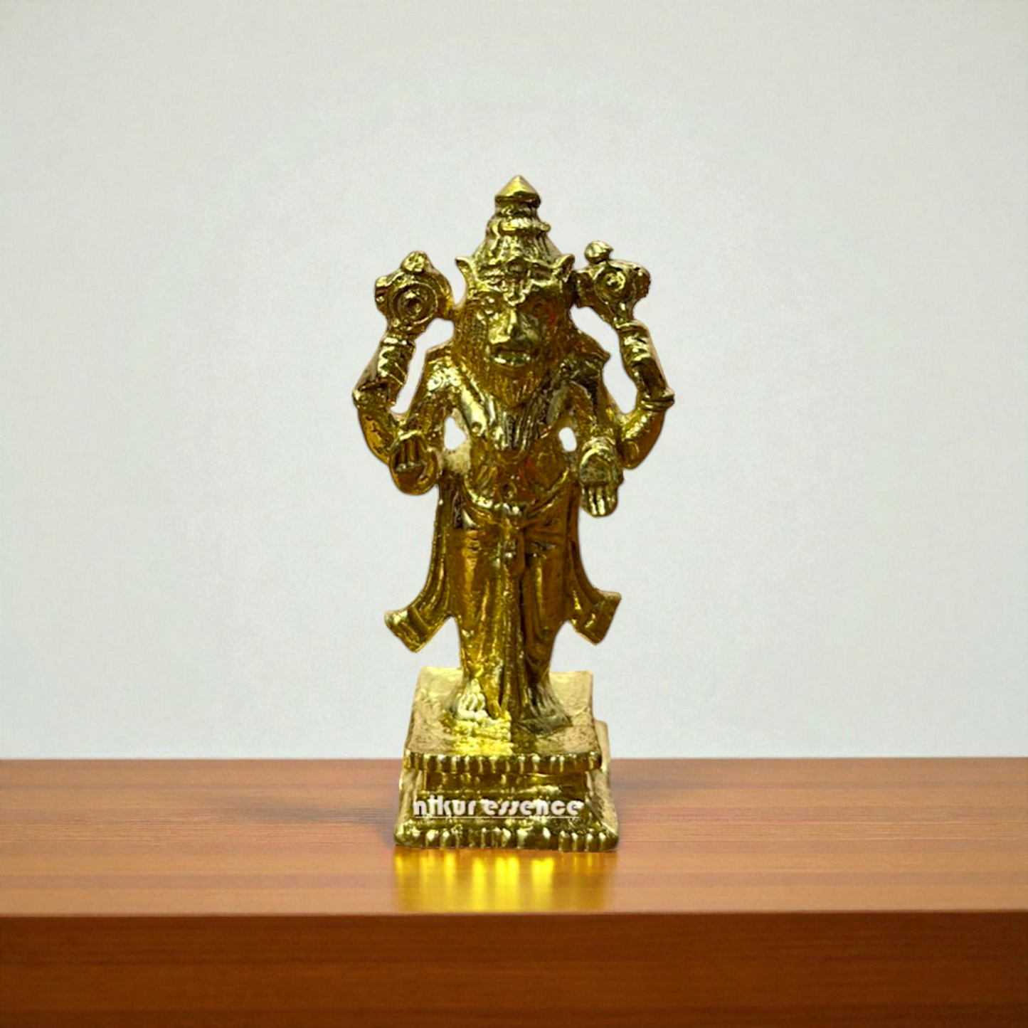 Nikur Essence Panchaloha Narasimha Vishnu Idol – Handcrafted Five-Metal Fierce Avatar of Vishnu for Home Temple, Pooja Decor, Vastu Protection Nikuressence