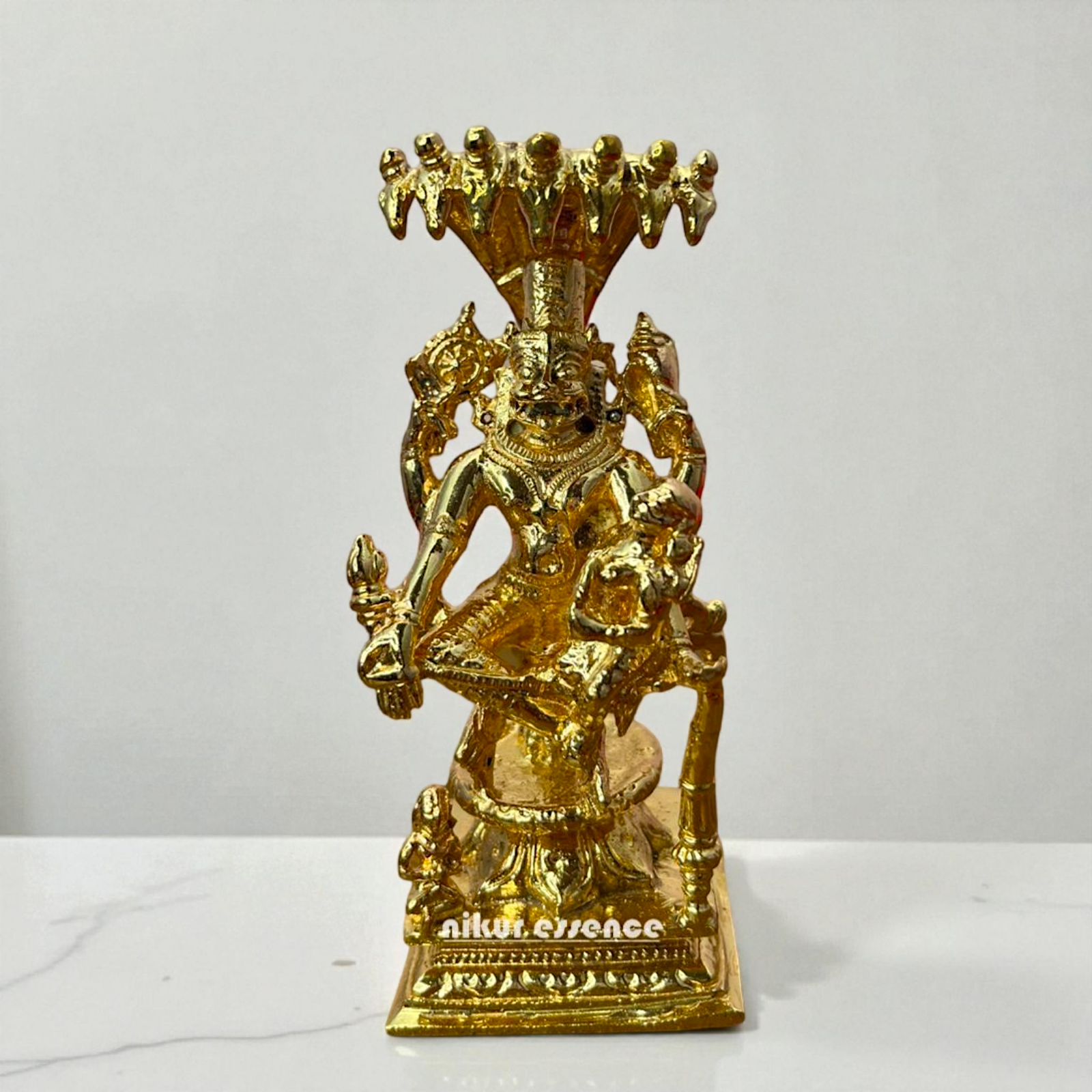 Yoga Narasimha Vishnu with Lakshmi Panchaloha Idol by Nikur Essence Nikuressence
