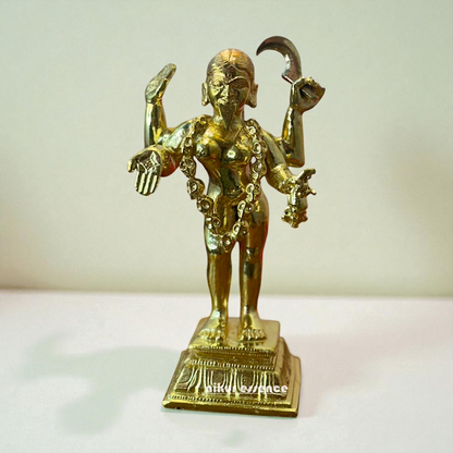 Fierce Goddess Kali Ma Panchaloha Idol by Nikur Essence – Traditional Panchaloha Shakti Statue Nikuressence