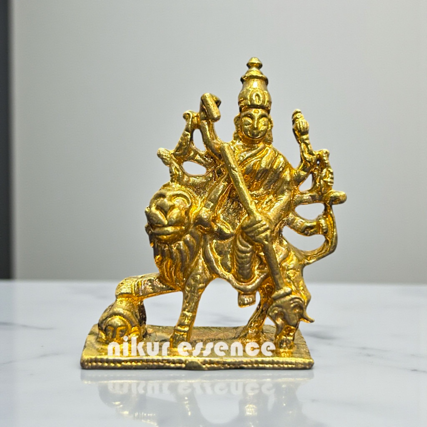 Durga Sherawali Maa Panchaloha Idol – Divine Goddess on Lion Symbol of Power, Courage, and Prosperity Nikuressence
