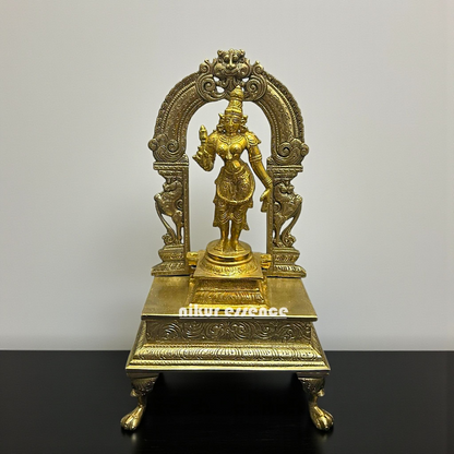 Nikur Essence Murugan Swamy Panchaloha Idol, Exquisite Handcrafted Hindu Deity Statue, Spiritual Home Decor Nikuressence