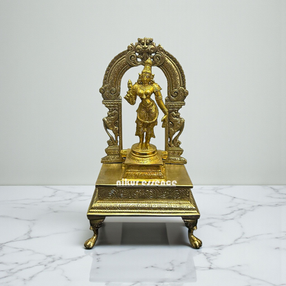 Nikur Essence Murugan Swamy Panchaloha Idol, Exquisite Handcrafted Hindu Deity Statue, Spiritual Home Decor Nikuressence