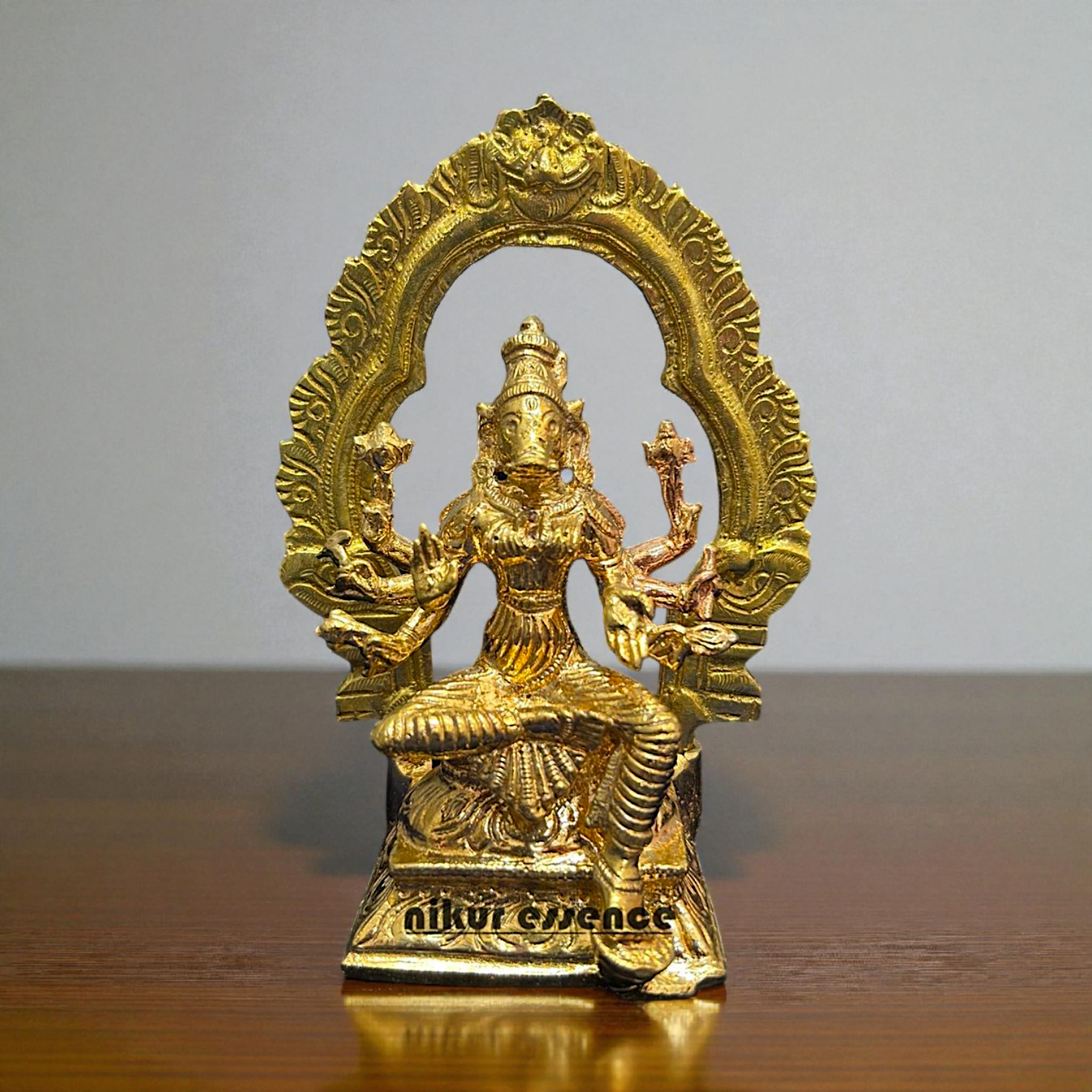 Narasimha Vishnu Panchaloha Idol by Nikur Essence – Handcrafted Divine Protector Statue for Pooja Nikuressence