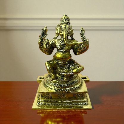 Ganesh Panchaloha Idol by Nikur Essence | Handcrafted Sacred Metal Sculpture Nikuressence
