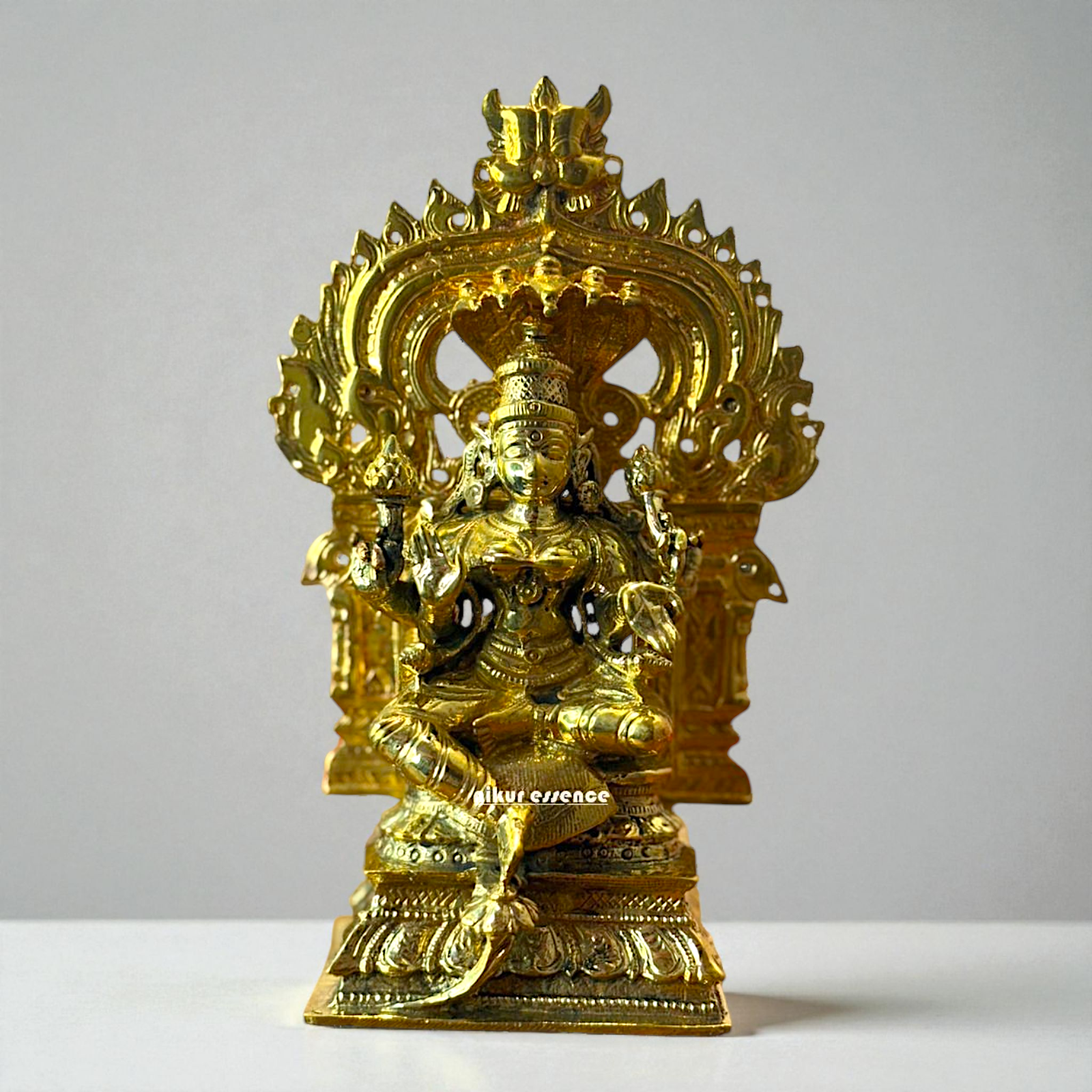 Lakshmi Maa Panchaloha Idol by Nikur Essence | Handcrafted Sacred Metal Sculpture Nikuressence