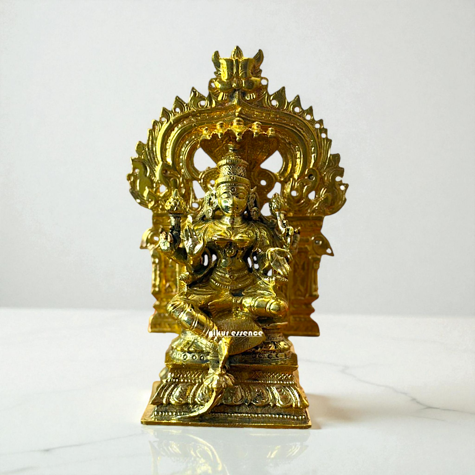 Lakshmi Maa Panchaloha Idol by Nikur Essence | Handcrafted Sacred Metal Sculpture Nikuressence