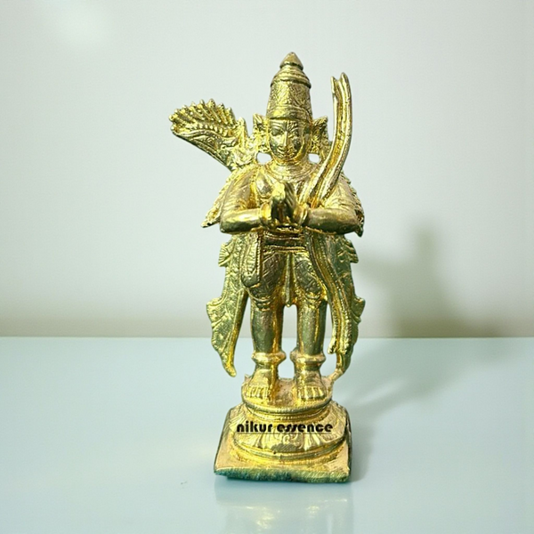 Lord Lakshman Panchaloha Idol by Nikur Essence | Handcrafted Sacred Metal Sculpture | Divine Panchaloha Lakshmana Statue