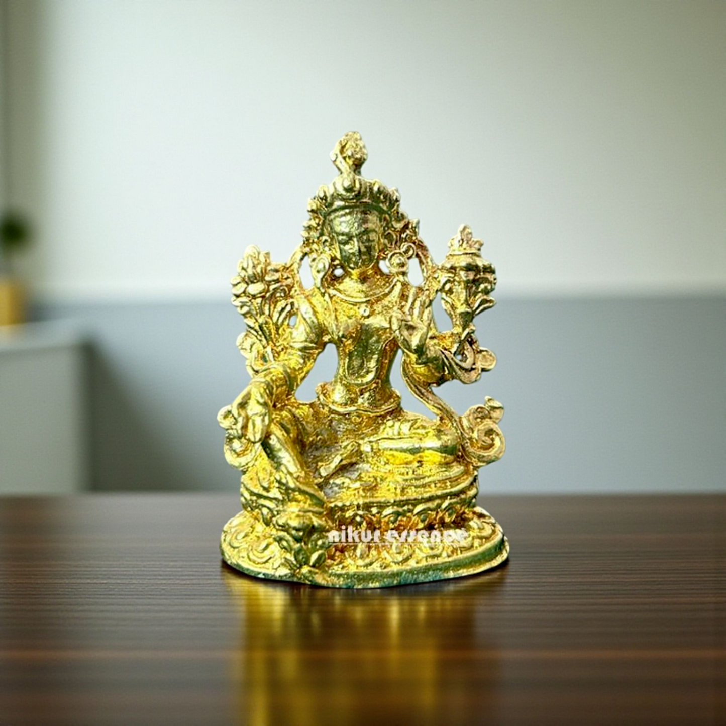 Goddess Tara Devi Panchaloha Idol by Nikur Essence | Handcrafted Sacred Metal Sculpture | Divine Panchaloha Tara Statue for Protection Nikuressence