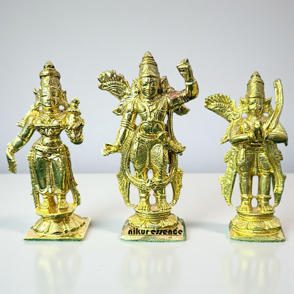 Ram Darbar Set Panchaloha Idol by Nikur Essence | Handcrafted Sacred Metal Sculpture | Divine Panchaloha Lord Rama, Sita, Lakshman & Hanuman Statue
