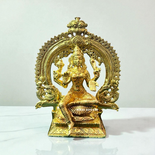 Nikur Essence Divine Goddess Lakshmi Ma Panchaloha Idol – Exquisite Handmade Panchaloha Lakshmi Devi Sculpture Nikuressence