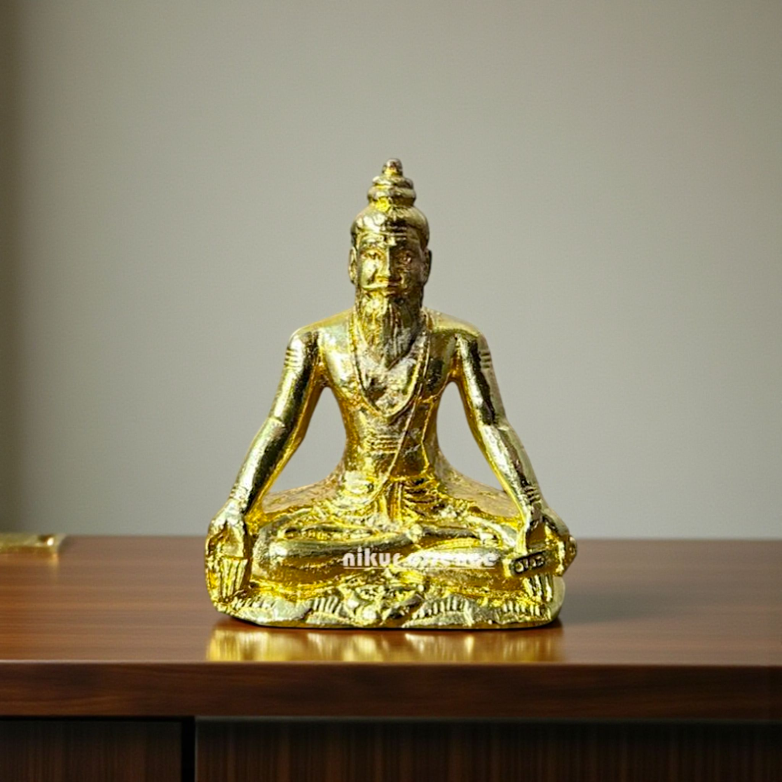 Nikur Essence Sage Agastiya Muni Panchaloha Idol – Exquisite Handmade Panchaloha Rishi Statue for Worship, Temple Decor, Meditation Space & Sacred Symbol of Wisdom, Discipline Nikuressence