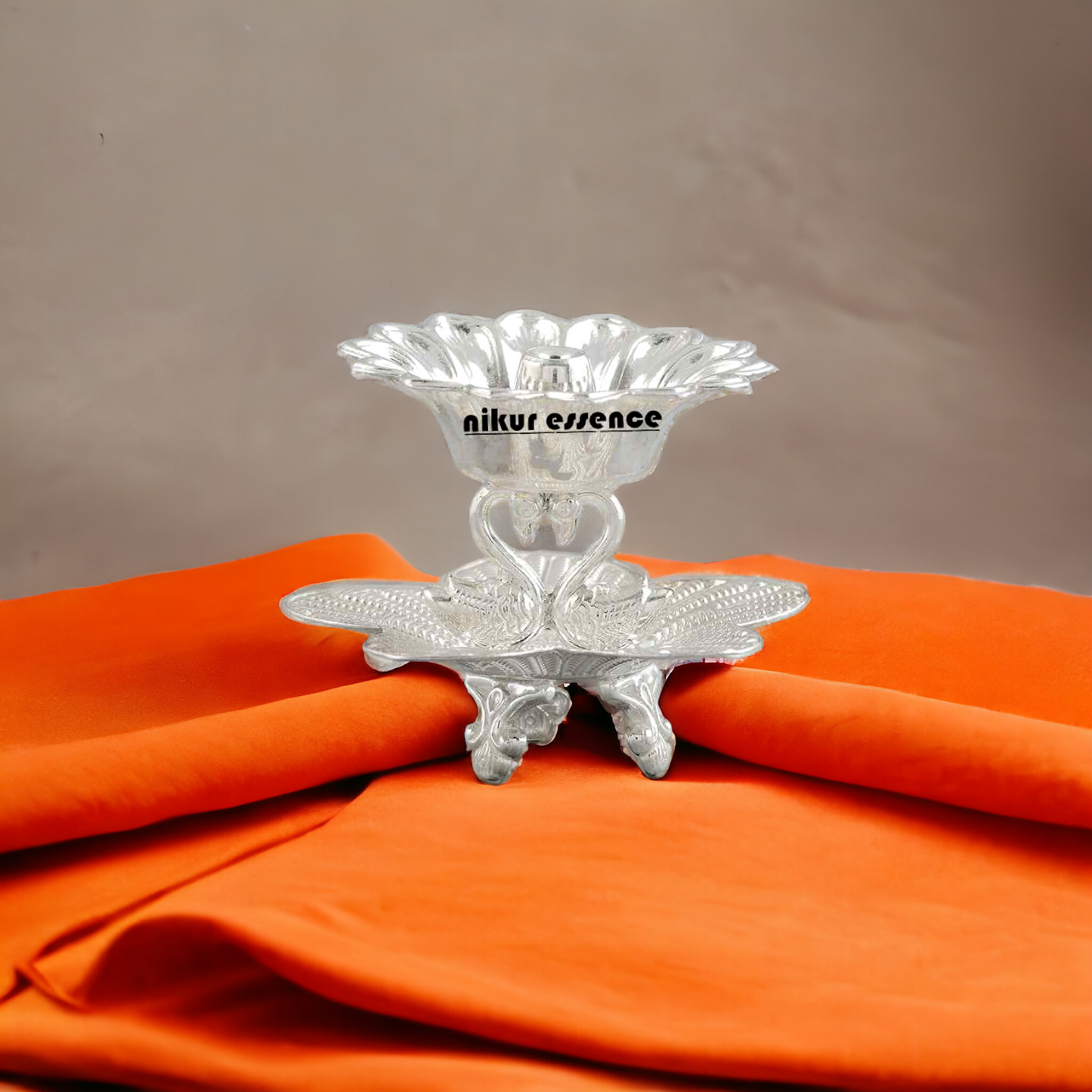 Buy Silver Peacock Deepam Stand -nikuressence