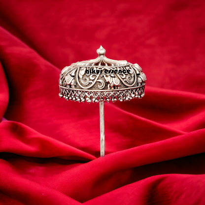 Buy Divine Silver Umbrella - A Masterpiece for Puja and Decor