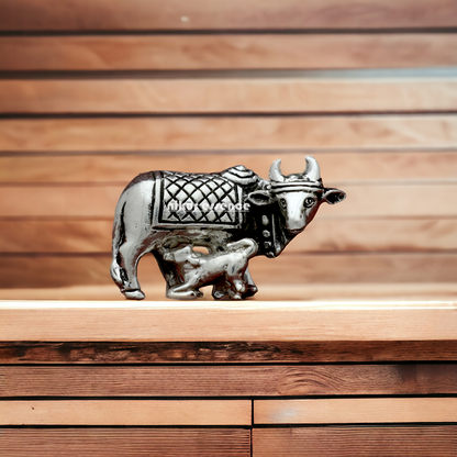 Silver Cow Idol with little calf