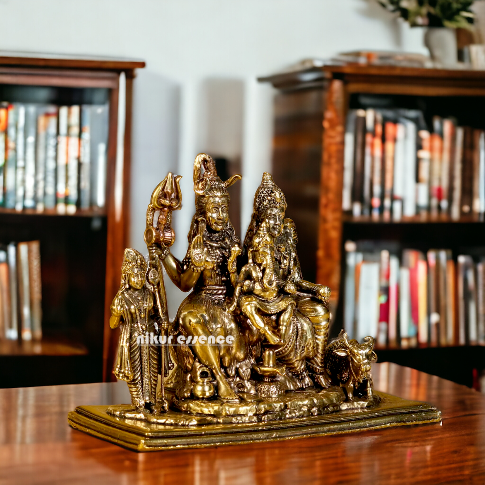 Pure Brass Shiva Parivar family statue - 5 inches