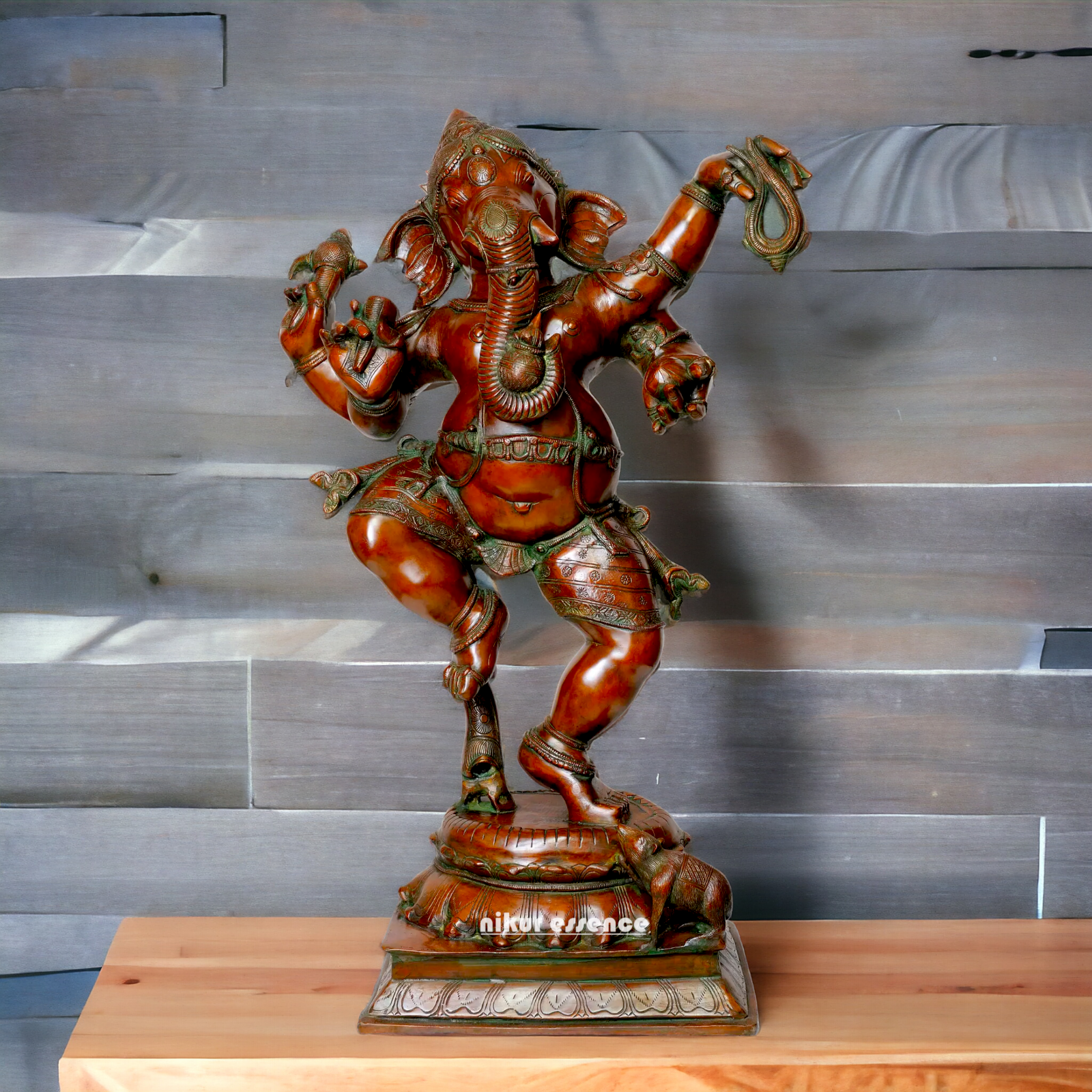 Brass Ganesha Ganpati Dance idol - 40 inches