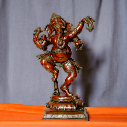 Brass Ganesha Ganpati Dance idol - 40 inches