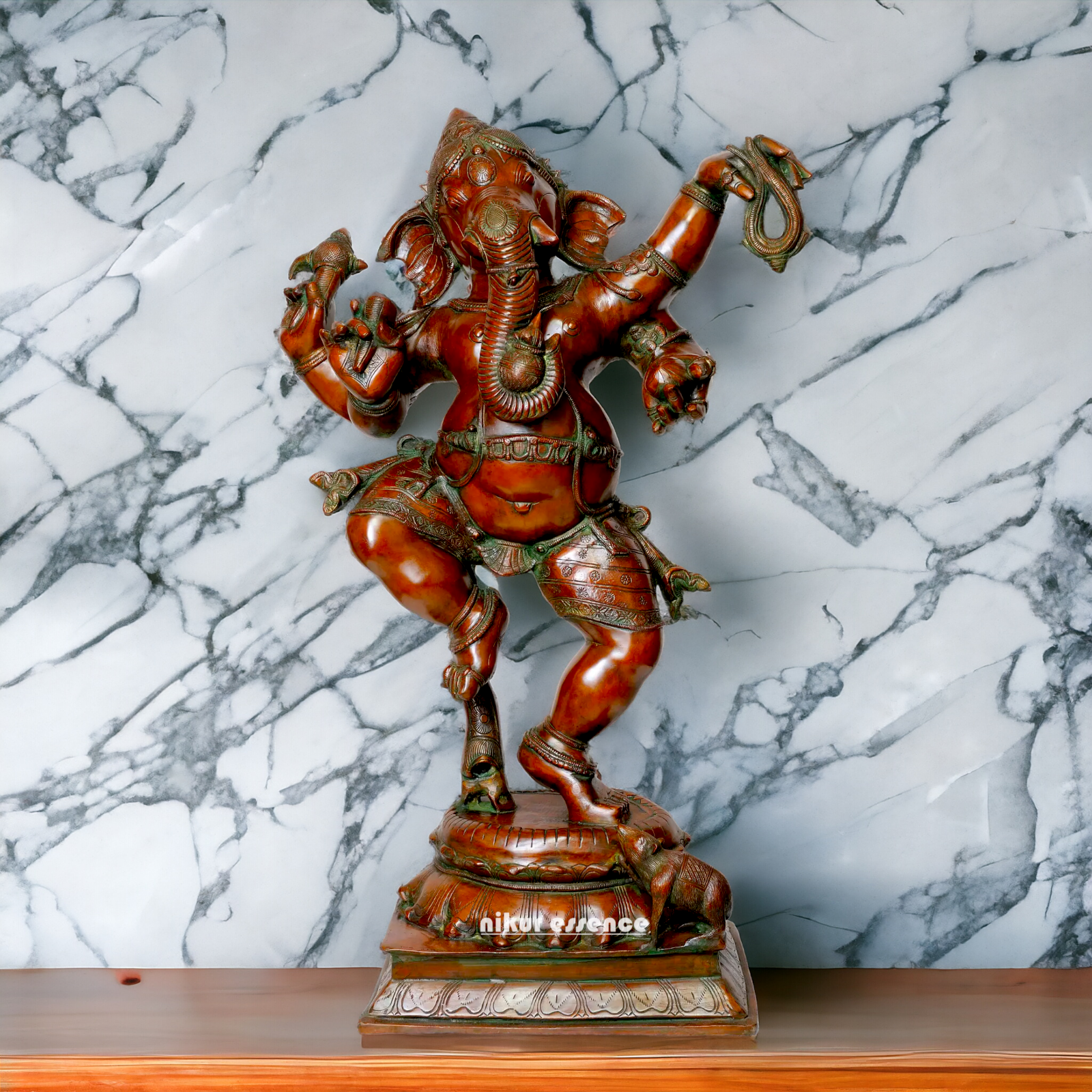 Brass Ganesha Ganpati Dance idol - 40 inches