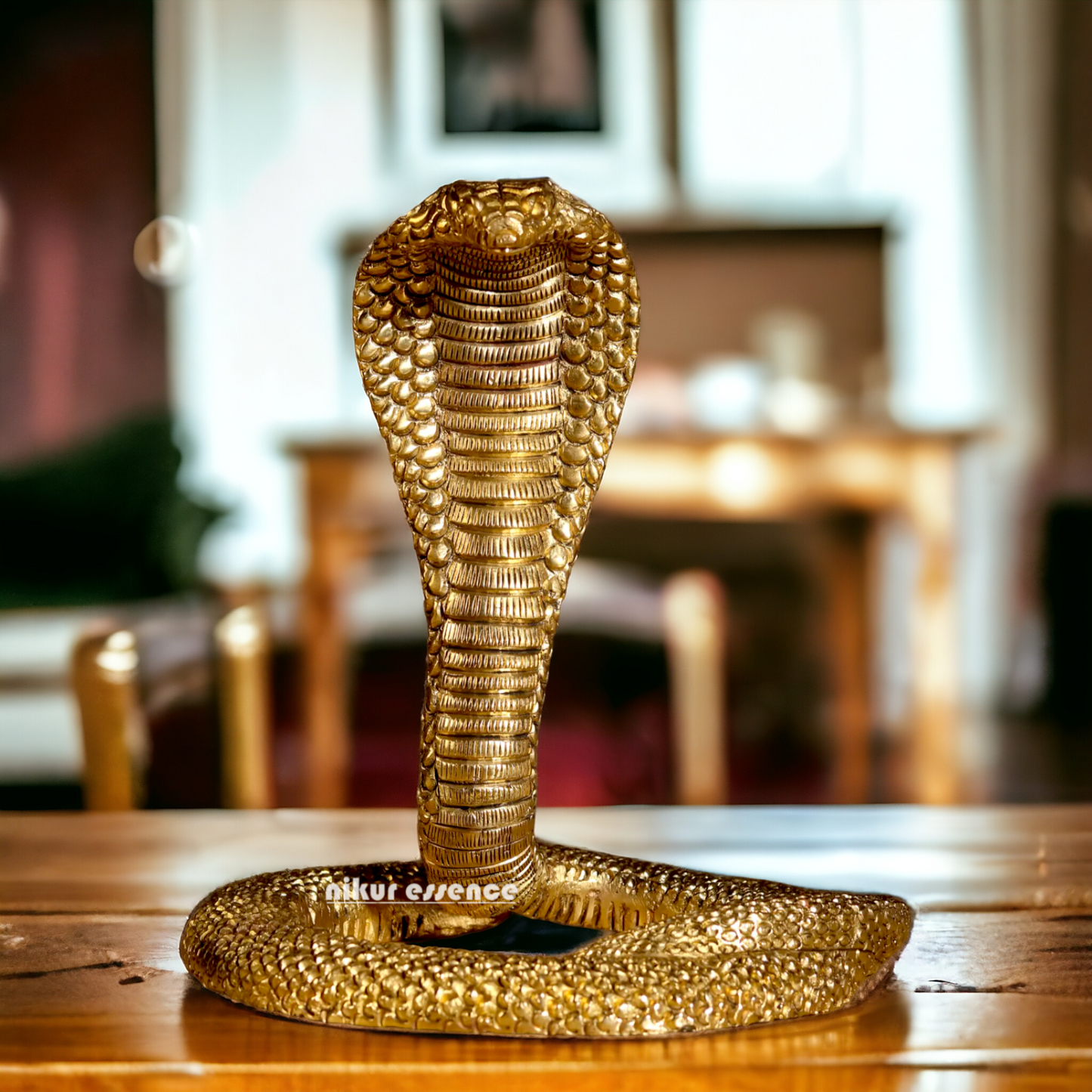 Pure Brass Snake statue - 7.75 inches