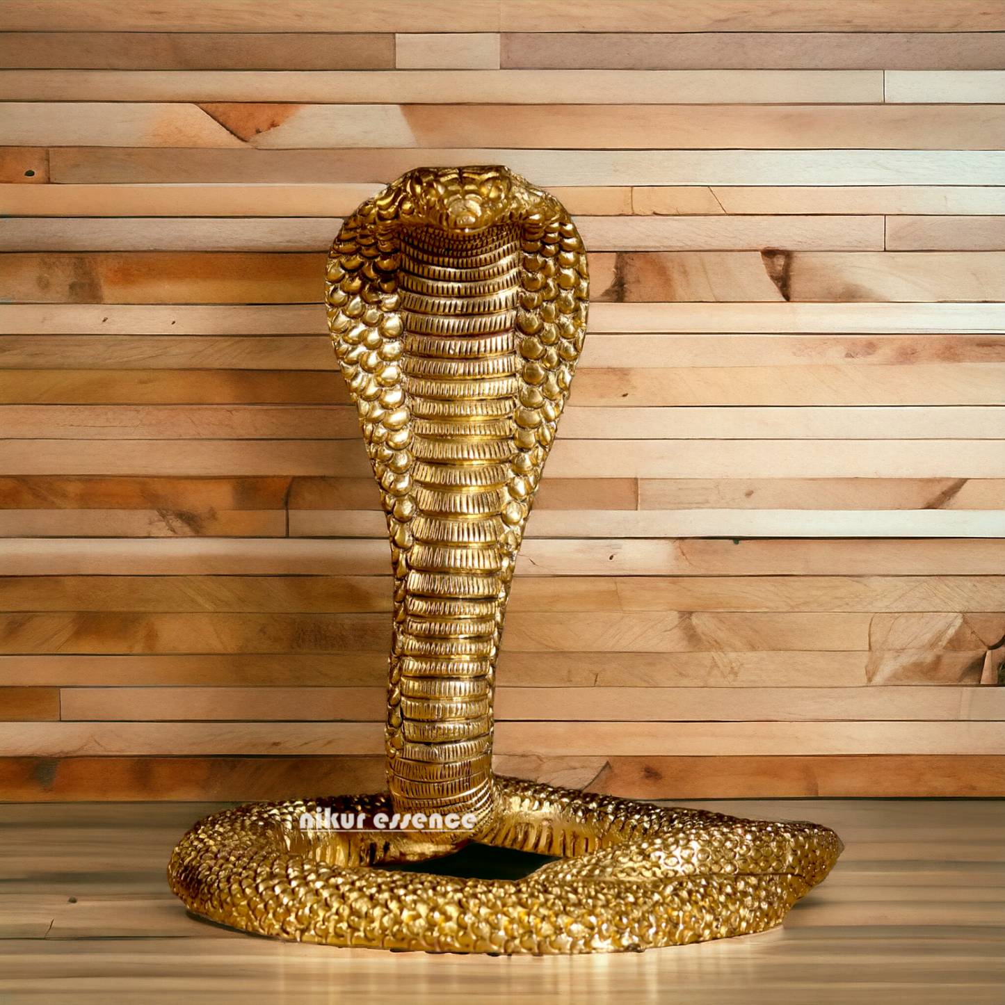 Pure Brass Snake statue - 7.75 inches