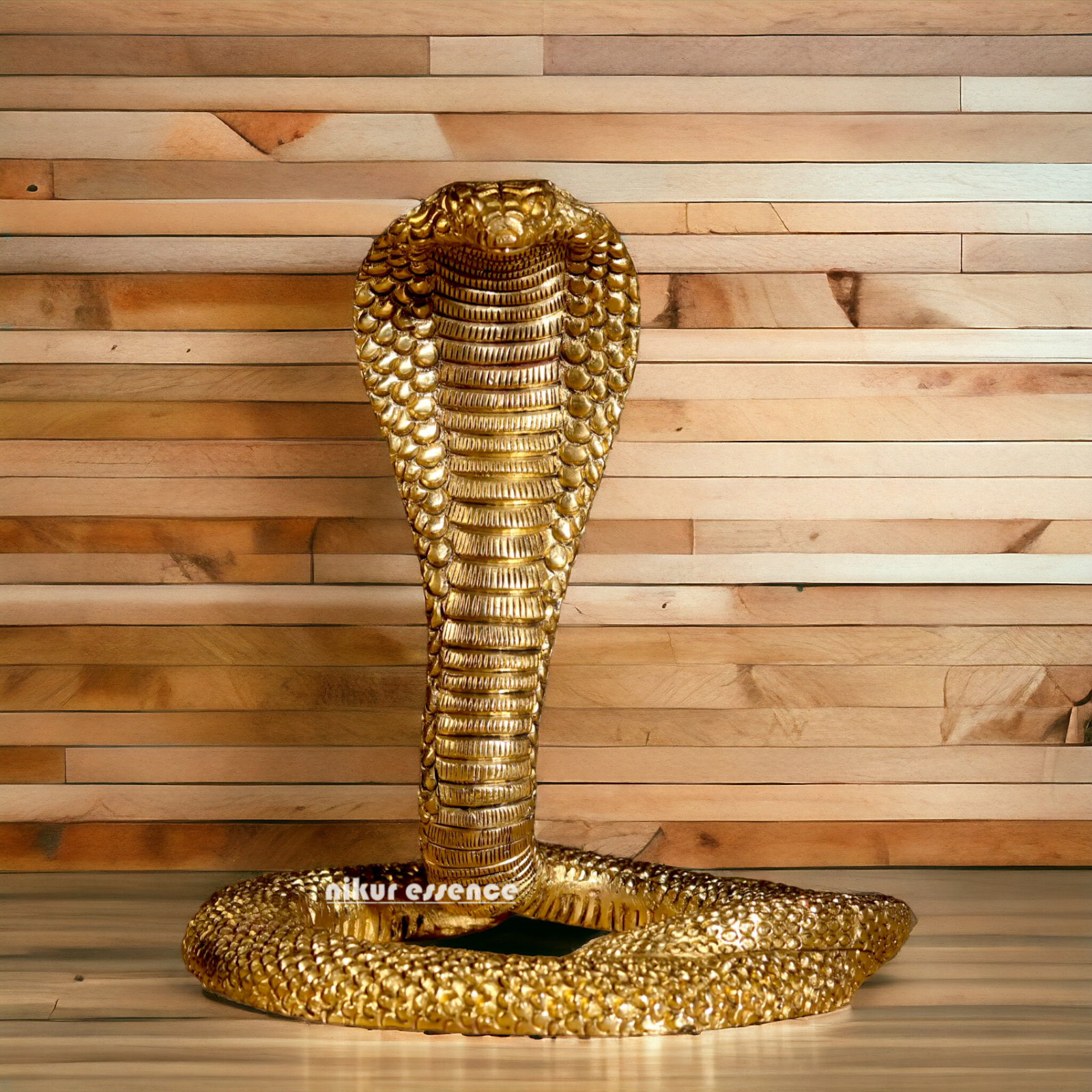 Pure Brass Snake statue - 7.75 inches